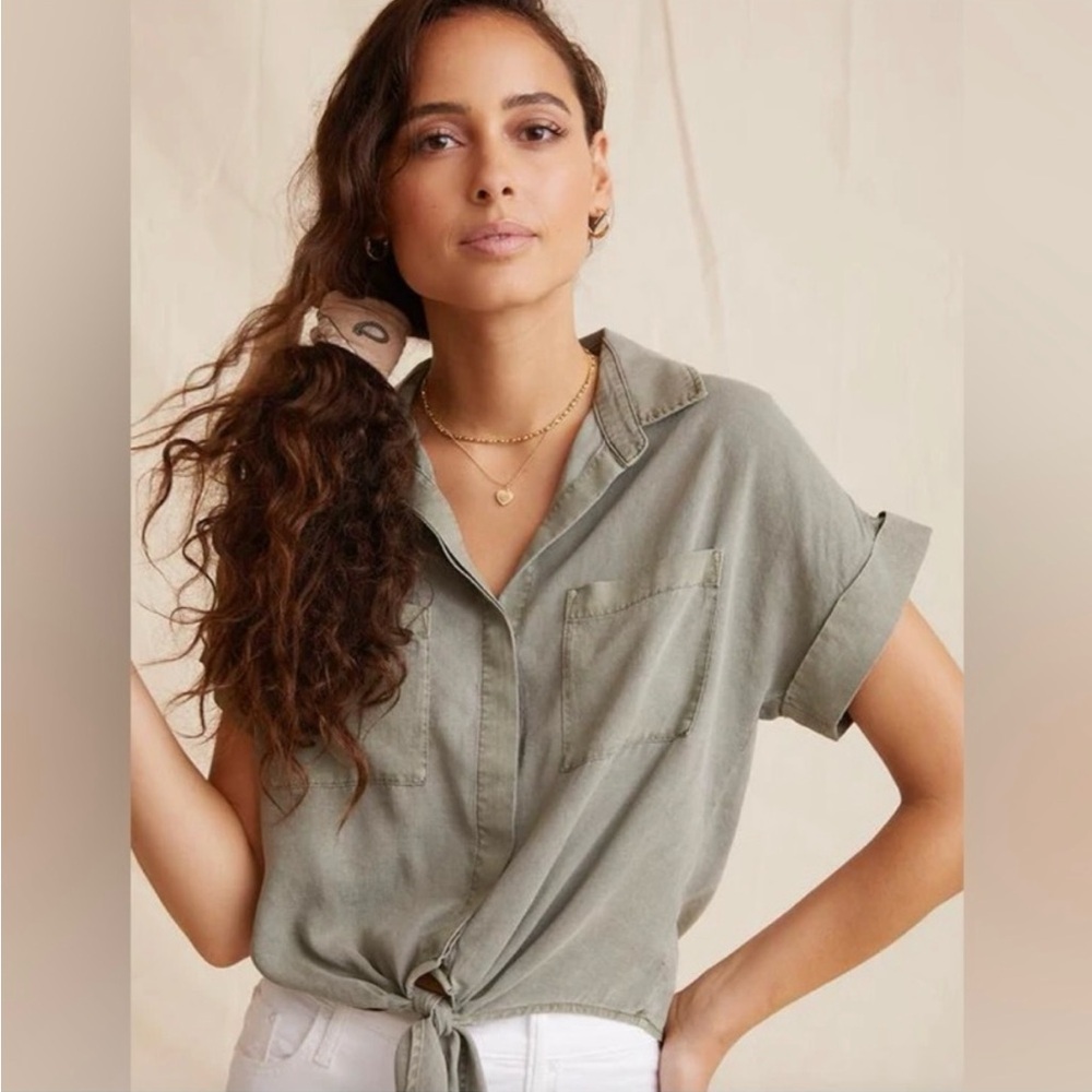 Cloth & Stone by Anthropologie Tie-Front Blouse